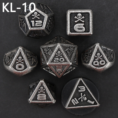 7 Dati di scheletro, gioco da tavolo DND digitale a colori multifaccia, Dragon and Dungeon