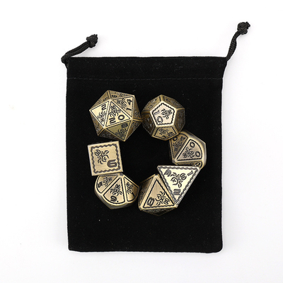 Electroplated Vintage Colored Octopus Metal Dnd Dice Set Dragon e Dragon Chessboard Game Dice