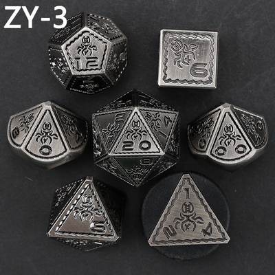 Electroplated Vintage Colored Octopus Metal Dnd Dice Set Dragon e Dragon Chessboard Game Dice