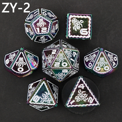 Electroplated Vintage Colored Octopus Metal Dnd Dice Set Dragon e Dragon Chessboard Game Dice