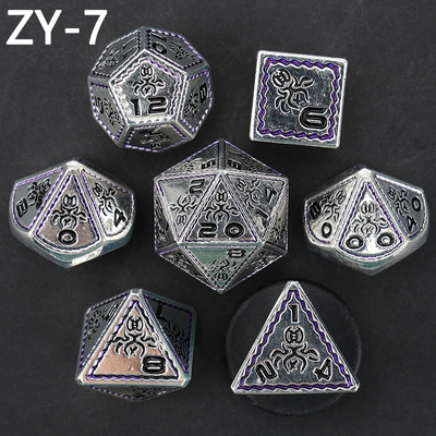 Electroplated Vintage Colored Octopus Metal Dnd Dice Set Dragon e Dragon Chessboard Game Dice