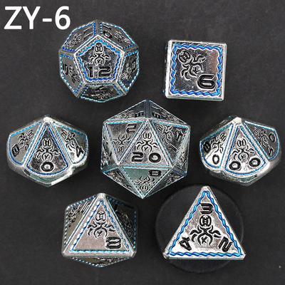 Electroplated Vintage Colored Octopus Metal Dnd Dice Set Dragon e Dragon Chessboard Game Dice
