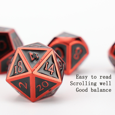 Gioco D20 a dadi solidi in metallo personalizzato D &amp; D poliedro DND dadi set RPG dadi