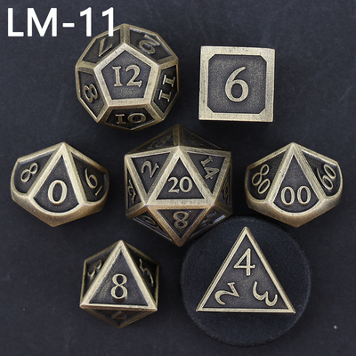 Gioco D20 a dadi solidi in metallo personalizzato D &amp; D poliedro DND dadi set RPG dadi