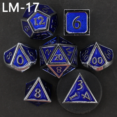 Gioco D20 a dadi solidi in metallo personalizzato D &amp; D poliedro DND dadi set RPG dadi