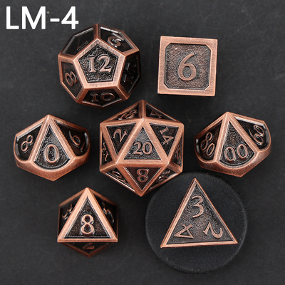 Gioco D20 a dadi solidi in metallo personalizzato D &amp; D poliedro DND dadi set RPG dadi