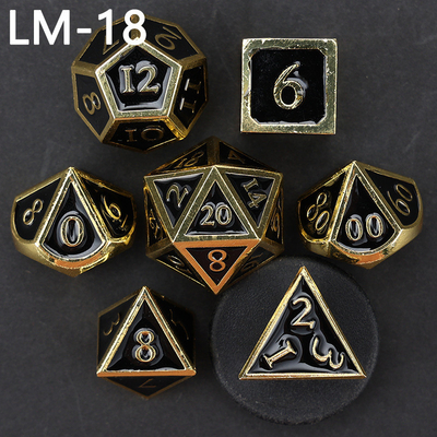 Gioco D20 a dadi solidi in metallo personalizzato D &amp; D poliedro DND dadi set RPG dadi