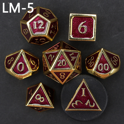 Gioco D20 a dadi solidi in metallo personalizzato D &amp; D poliedro DND dadi set RPG dadi