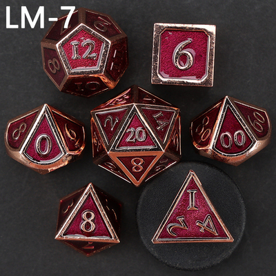 Gioco D20 a dadi solidi in metallo personalizzato D &amp; D poliedro DND dadi set RPG dadi