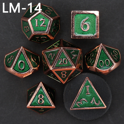 Gioco D20 a dadi solidi in metallo personalizzato D &amp; D poliedro DND dadi set RPG dadi
