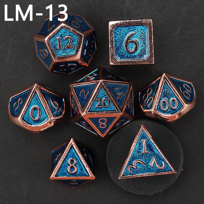 Gioco D20 a dadi solidi in metallo personalizzato D &amp; D poliedro DND dadi set RPG dadi