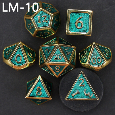 Gioco D20 a dadi solidi in metallo personalizzato D &amp; D poliedro DND dadi set RPG dadi