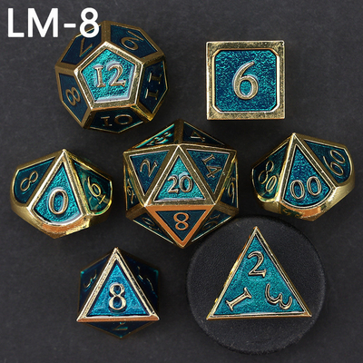Gioco D20 a dadi solidi in metallo personalizzato D &amp; D poliedro DND dadi set RPG dadi