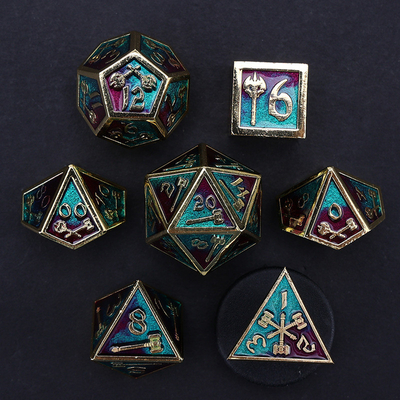 Set di dadi poliedrici personalizzabili gioco di ruolo gioco di dadi RPG Dungeon and Dragon gioco da tavolo