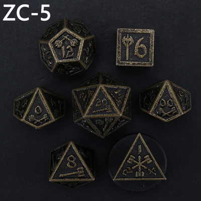 Set di dadi poliedrici personalizzabili gioco di ruolo gioco di dadi RPG Dungeon and Dragon gioco da tavolo