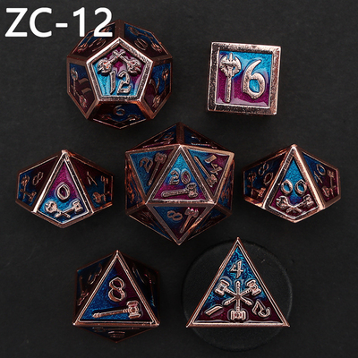 Set di dadi poliedrici personalizzabili gioco di ruolo gioco di dadi RPG Dungeon and Dragon gioco da tavolo