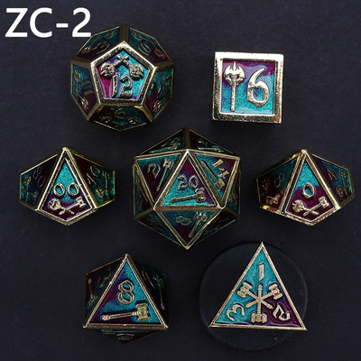 Set di dadi poliedrici personalizzabili gioco di ruolo gioco di dadi RPG Dungeon and Dragon gioco da tavolo