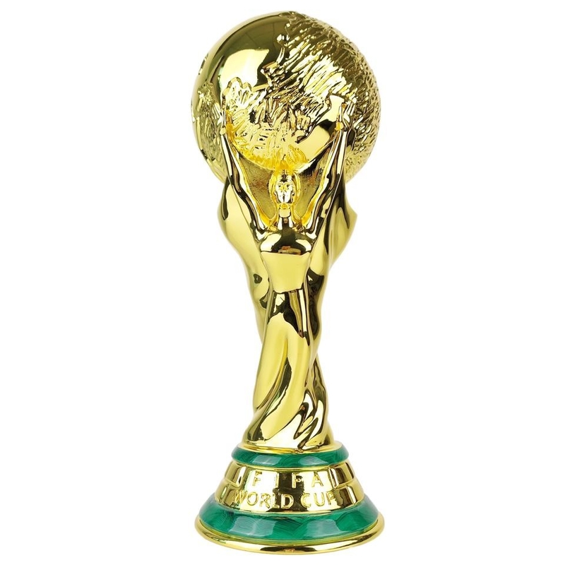 L'oro ha placcato grande di supplemento dorato robusto di colore della tazza del trofeo del metallo di calcio