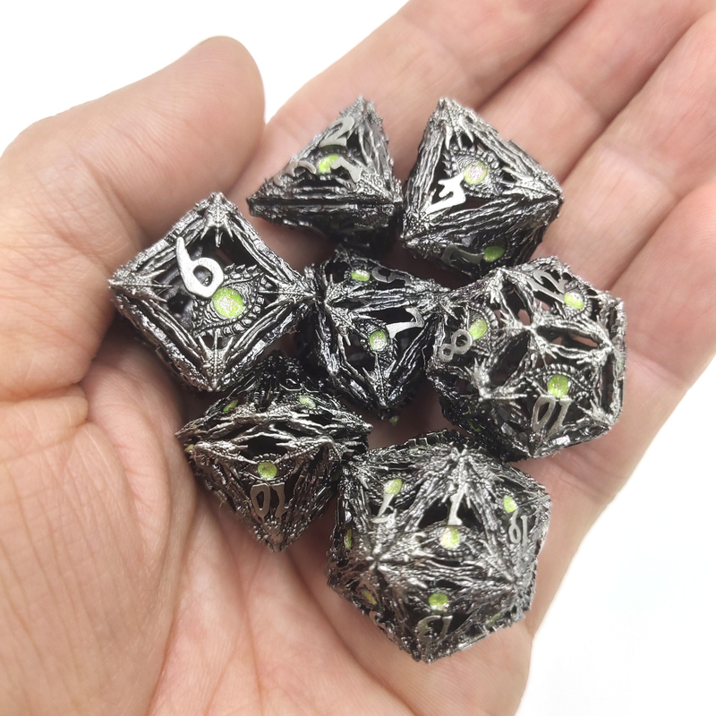 I dadi Polyhedral orlano il bene durevole scolpito mano traslucida della pietra preziosa della resina per Savage World