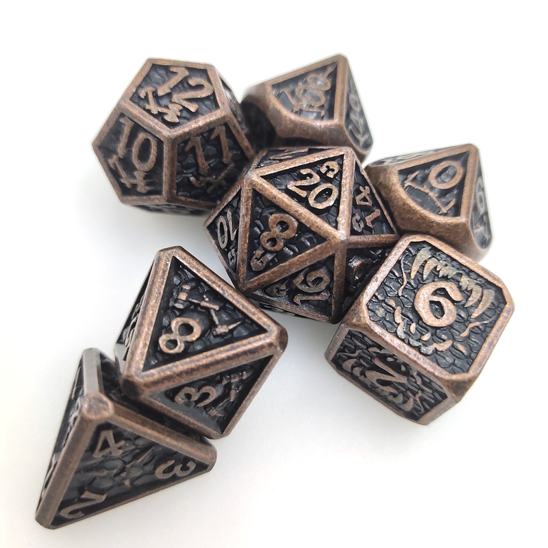 I mini colori del metallo resistente all'uso tagliente inodoro tagliano il RPG a cubetti del metallo tagliano Cuprum a cubetti Polyhedral