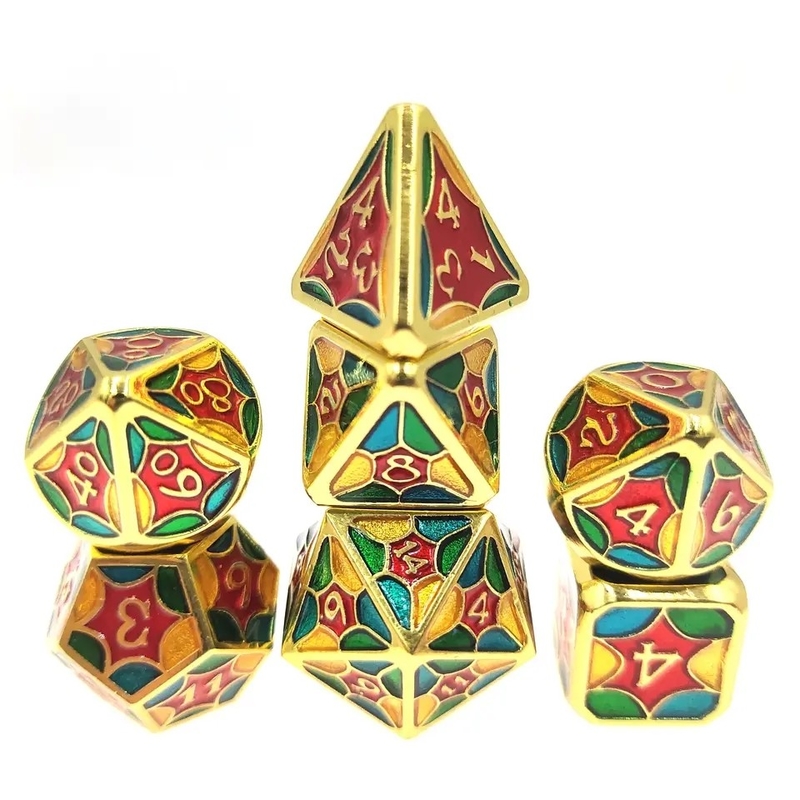 TRPG Running Group Metal Dice Dragon And Dungeon Colorato Colorato Spiderweb