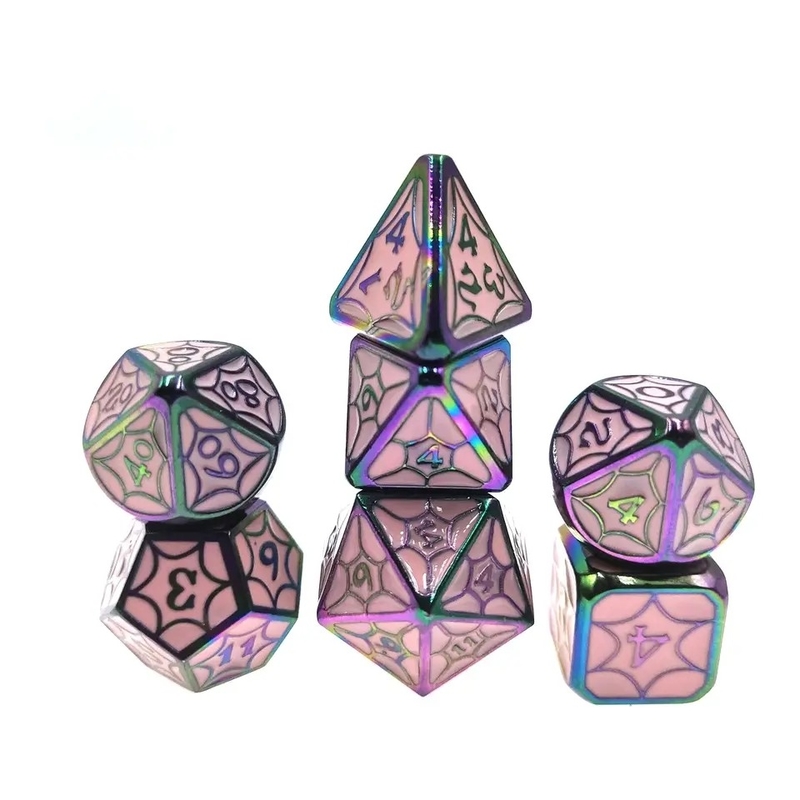 OEM Metal Dice Sets Non tossici RP ingrosso Manico poliedro per il mondo selvaggio