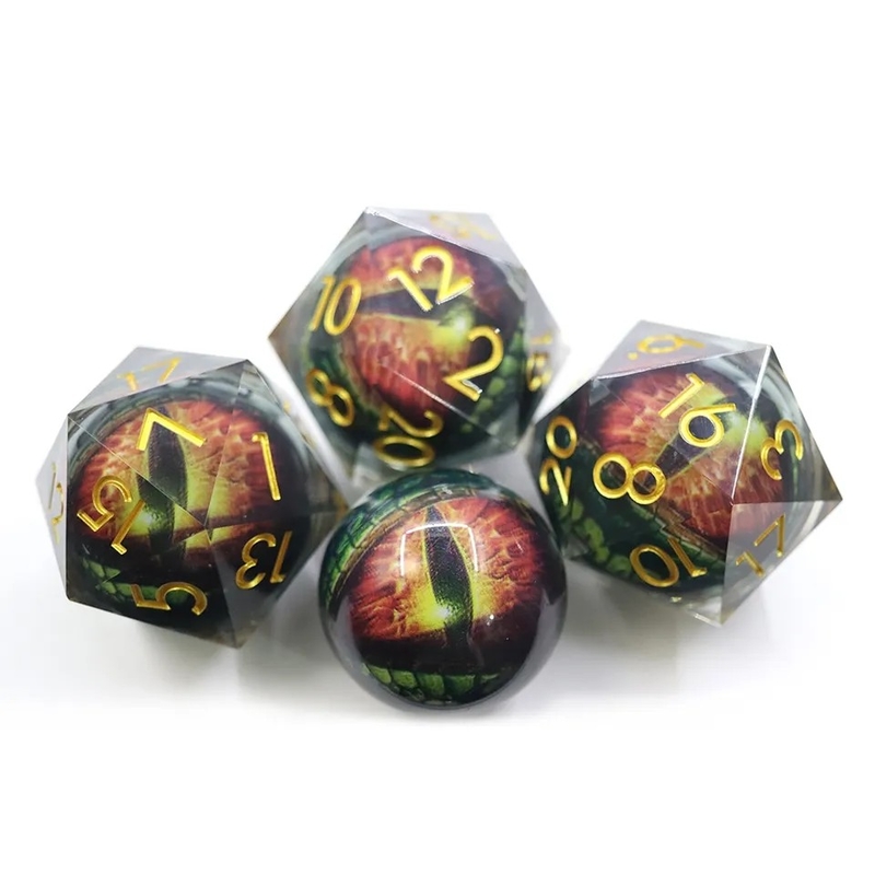 Fabbricazione a mano Resina Sabbia Veloce Bolla Di Dati Set lucidato Di 7 accessori di gioco di ruolo Tavola grande