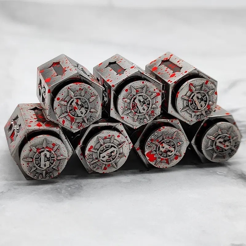 Gioco standard DND Metallo dadi poliedrico set ponderato per poker party giochi da tavolo