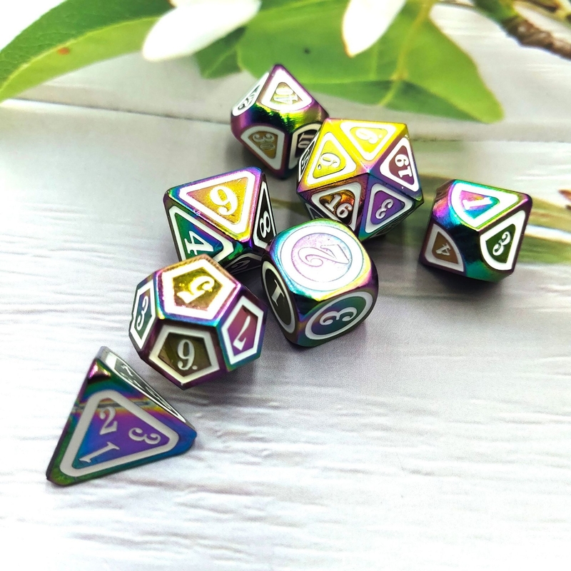 Massello colorato di dadi di metallo Set di spada elettrica Craft Drago e Dungeon