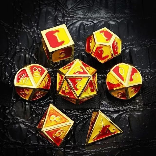 Colore di smalto artigianale Dici di metallo massello Dragon And Board Game DND RPG