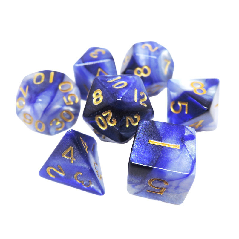 Set di dadi in resina a colori diversi#Rpg#Dnd#Coc Marmo Modello Preminum e lusso