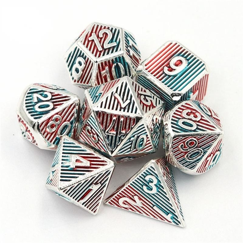Digital Metal RPG Dice Color Verticale Strip Dnd Coc Stile di lusso