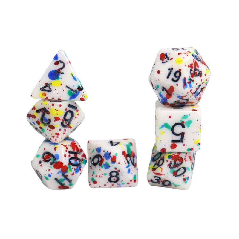 Graffiti Resina di colore fantasma gioco da tavolo dadi set dnd dadi
