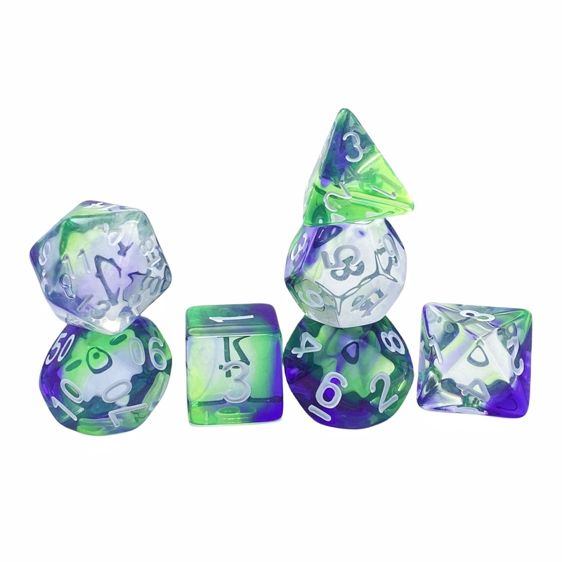 Colore resina cristallina gioco da tavolo di dadi set dnd dadi