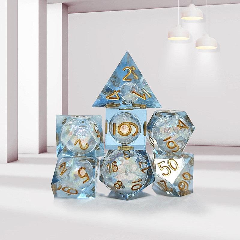 Il colore dell'oceano Resina multi-noodle gioco da tavolo dadi set dnd dadi