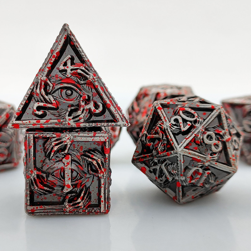 Luxury Metal Polyhedral Dice 8 Colori Attivi TRPG Dungeons And Dragons Dnd Metal Dice Set