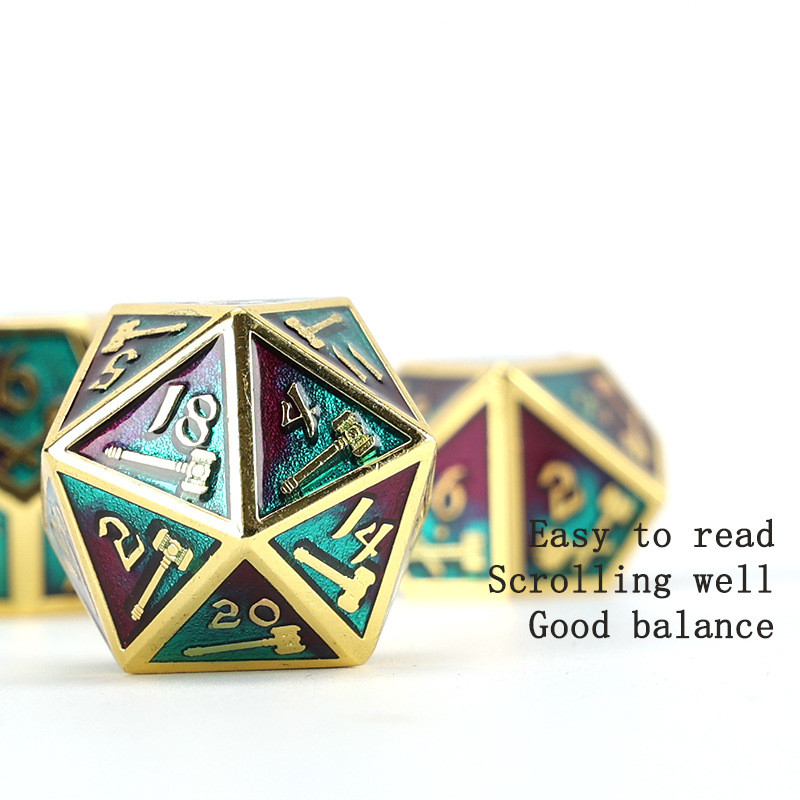 Set di dadi poliedrici personalizzabili gioco di ruolo gioco di dadi RPG Dungeon and Dragon gioco da tavolo