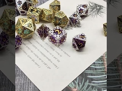 Cornice di rame di resina argento trasparente dadi di resina DND drago e dungeon COC